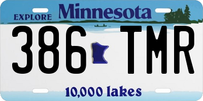 MN license plate 386TMR