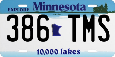 MN license plate 386TMS