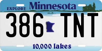 MN license plate 386TNT