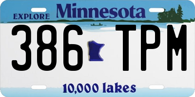 MN license plate 386TPM
