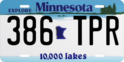 MN license plate 386TPR