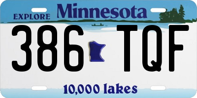 MN license plate 386TQF