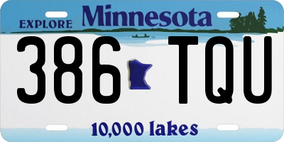 MN license plate 386TQU