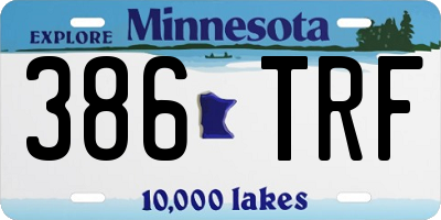 MN license plate 386TRF