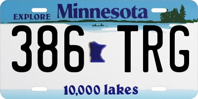 MN license plate 386TRG