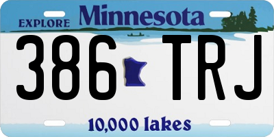 MN license plate 386TRJ