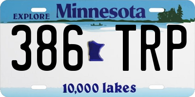 MN license plate 386TRP
