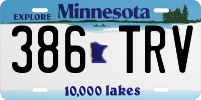 MN license plate 386TRV