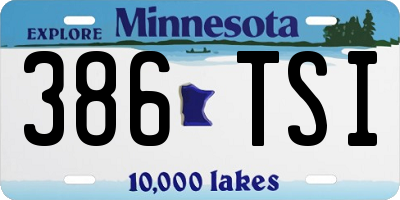 MN license plate 386TSI