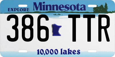 MN license plate 386TTR