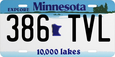 MN license plate 386TVL