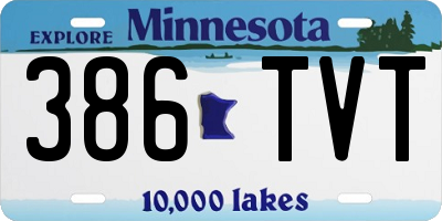 MN license plate 386TVT