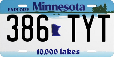 MN license plate 386TYT