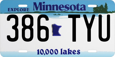 MN license plate 386TYU