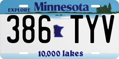 MN license plate 386TYV