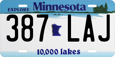MN license plate 387LAJ