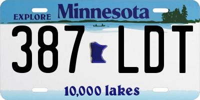 MN license plate 387LDT
