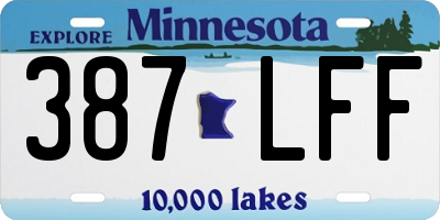 MN license plate 387LFF