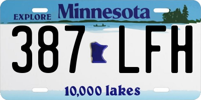 MN license plate 387LFH
