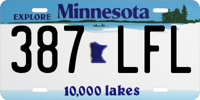 MN license plate 387LFL