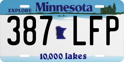 MN license plate 387LFP