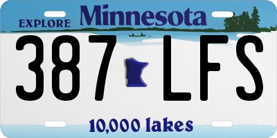 MN license plate 387LFS
