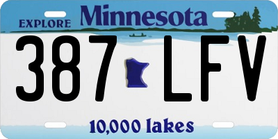 MN license plate 387LFV
