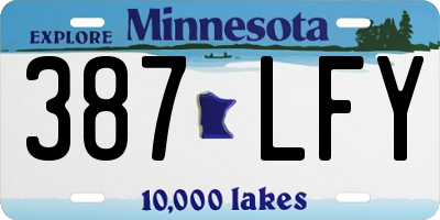 MN license plate 387LFY