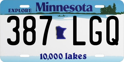 MN license plate 387LGQ