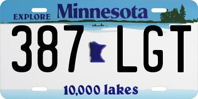 MN license plate 387LGT