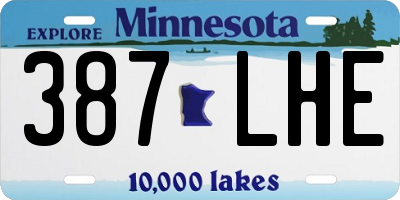 MN license plate 387LHE