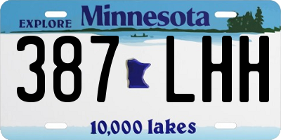 MN license plate 387LHH