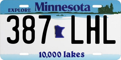 MN license plate 387LHL