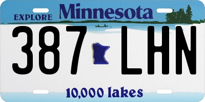 MN license plate 387LHN