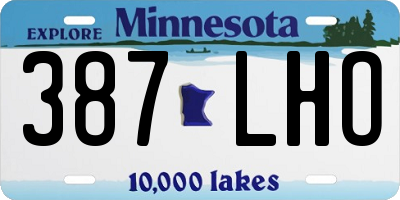 MN license plate 387LHO