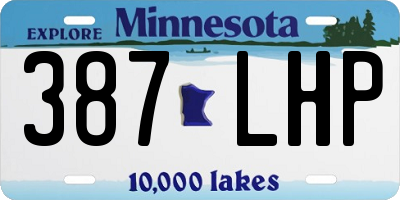 MN license plate 387LHP