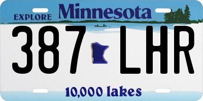 MN license plate 387LHR