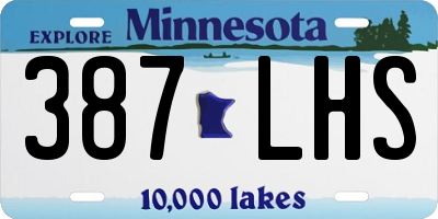 MN license plate 387LHS