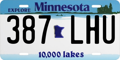 MN license plate 387LHU