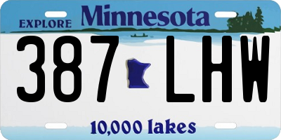 MN license plate 387LHW