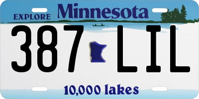 MN license plate 387LIL