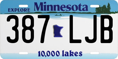 MN license plate 387LJB