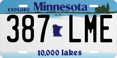 MN license plate 387LME