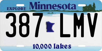 MN license plate 387LMV