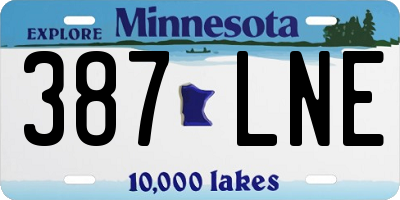 MN license plate 387LNE