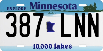 MN license plate 387LNN