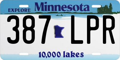 MN license plate 387LPR
