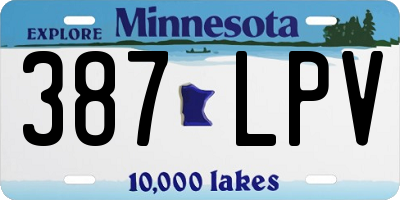 MN license plate 387LPV