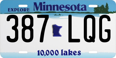MN license plate 387LQG