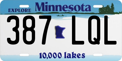 MN license plate 387LQL